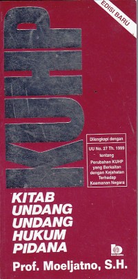 Image of KUHP Kitab Undang-Undang Hukum Pidana
